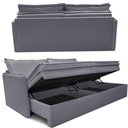 Ver imagem 7 de Sofá sem Caixa Retrátil Baú 1,75m Lounge Linho Cinza Escuro Cama inbox