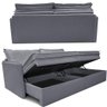 Sofá sem Caixa Retrátil Baú 1,75m Lounge Linho Cinza Escuro Cama inbox - 7