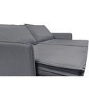 Ver imagem 5 de Sofá sem Caixa Retrátil Baú 1,75m Lounge Linho Cinza Escuro Cama inbox