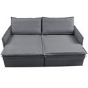 Ver imagem 6 de Sofá sem Caixa Retrátil Baú 1,75m Lounge Linho Cinza Escuro Cama inbox