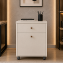 Ver imagem 2 de Gaveteiro Arquivo para Home Office com 2 Gavetas Berlin - Off White/Nature