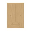 Ver imagem 2 de Guarda-roupa Infantil 122cm 4 Portas e 2 Gavetas Encanto Multimóveis Mp4448 Madeirado Madeirado