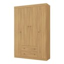 Ver imagem 3 de Guarda-roupa Infantil 122cm 4 Portas e 2 Gavetas Encanto Multimóveis Mp4448 Madeirado Madeirado