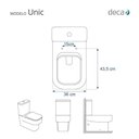 Ver imagem 3 de Assento Sanitário com Fechamento Lento Unic Ébano (preto) para Vaso Deca