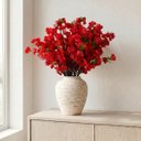 Ver mais imagens de 15 Hastes Decorativas Cerejeira Vermelha Artificial Realista Premium