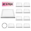 Ver imagem 2 de Kit 10 Painel 25w Led Quadrado Sobrepor 30x30 6500k Branco Frio