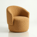 Ver imagem 1 de Poltrona Orgânica Decorativa Capri Bouclé Suave Design Redondo Luxo P/ Leitura Sala Quarto Recepção