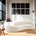 Ver imagem 1 de Divã Recamier Orgânico França 220cm Lado Esquerdo Bouclé