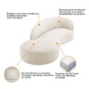 Ver imagem 4 de Divã Recamier Orgânico França 220cm Lado Esquerdo Bouclé