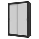 Ver imagem 3 de Guarda-roupa Solteiro 2 Portas de Correr Preto/branco Milano Madesa