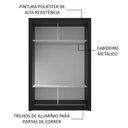 Ver imagem 7 de Guarda-roupa Solteiro 2 Portas de Correr Preto/branco Milano Madesa