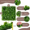 Placa 100x50cm Jardim Vertical Artificial Luxo para Parede Verde Interna ou Externa com Proteção Uv - 3