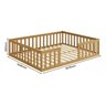 Cama Queen Montessoriane com Grade Nogueira Nemargi - 1