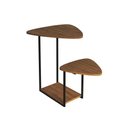 Ver imagem 1 de Mesa de Canto Lateral Ferro Preto Estilo Esfiha Cibele Freijó