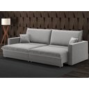 Ver imagem 1 de Sofá Tango 2,60m sem Caixa, Retrátil e Reclinável Veludocristal Cinza - Netsofas