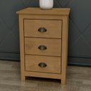 Ver imagem 1 de Mesa de Cabeceira 46cm para Quarto 3 Gavetas Lázio Freijó F07 - Mpozenato
