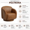 Ver imagem 3 de Kit 2 Poltronas Decorativa Avany Base Fixa Corano Caramelo - Nexta Casa