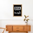 Ver imagem 1 de Quadro Moldura Dourada Diva Não Gasta Investe 24x18cm:com Vidro