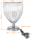 Ver imagem 2 de Abajur Aramado Balloon Preto Sala Quarto Cozinha Banheiro