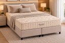 Ver imagem 1 de Cama Box Queen: Colchão Molas Anjos Masterpocket Ensacadas Hotelaria Double Face + Base Crc Suede Be
