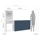 Ver imagem 3 de Cômoda Penteadeira 8 Gavetas com Espelho Porto