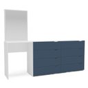 Ver imagem 2 de Cômoda Penteadeira 8 Gavetas com Espelho Porto