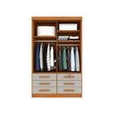 Ver imagem 2 de Guarda Roupa Chicago 2 Portas de Correr e 6 Gavetas Externas Tcil Cinamomo Off