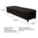 Ver imagem 7 de Kit Cabeceira e Calçadeira Baú Queen Everest P02 160 cm para cama Box Suede - Doce Sonho Móveis KIT