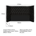 Ver imagem 6 de Kit Cabeceira e Calçadeira Baú Queen Everest P02 160 cm para cama Box Suede - Doce Sonho Móveis KIT