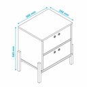 Ver imagem 3 de Mesa de Cabeceira 50x54,5 2 Gavetas