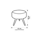 Ver imagem 6 de Kit Namoradeira + 2 Poltronas Decorativa Nina Capitonê + Puff Redondo Couro Bege Pés Madeira Ms Deco