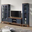 Ver imagem 5 de Cristaleira de Madeira Maciça 2 Portas + 1 Gaveta Azul Petróleo