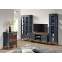 Ver imagem 6 de Cristaleira de Madeira Maciça 2 Portas + 1 Gaveta Azul Petróleo