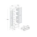 Ver imagem 7 de Cristaleira de Madeira Maciça 2 Portas + 1 Gaveta Azul Petróleo