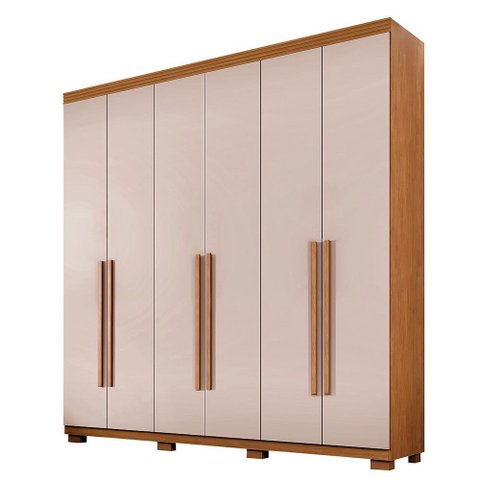 Guarda Roupa Moscou 6 Portas Benetil:cinamomo/off