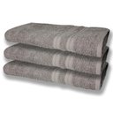 Ver imagem 3 de 6 Toalhas Grande Super Felpudas e Grossa Algodão 80x150 Itália Soft Beka - Branco/cinza