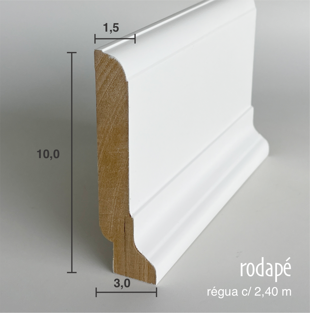 Rodapé Classic 15cm Mdf - Santa Rita Reveste - 4