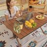 Mesa Dobravel Portatil Compacta Jardim Piquenique Acampamento Praia Quintal Camping Casa Jogos Mesin - 8