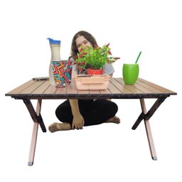 Mesa Dobravel Portatil Compacta Jardim Piquenique Acampamento Praia Quintal Camping Casa Jogos Mesin - 7