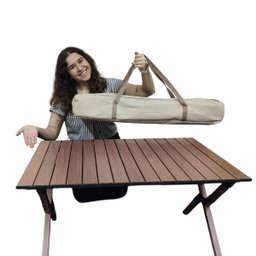 Mesa Dobravel Portatil Compacta Jardim Piquenique Acampamento Praia Quintal Camping Casa Jogos Mesin - 12