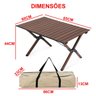 Mesa Dobravel Portatil Compacta Jardim Piquenique Acampamento Praia Quintal Camping Casa Jogos Mesin - 3