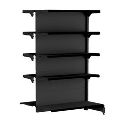 Gondola Centro 170 Fit Continuação Preto 10 Bandeja Pe Preto - 1