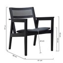 Ver imagem 2 de Poltrona Gusty Com Encosto Telinha Assento Anatômico - Preto Estofado Corano Preto