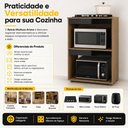 Ver imagem 3 de Balcão Cooktop Ariana Cozinha Compacta com Nichos para Micro-Ondas Amêndoa Preto - Abmaza