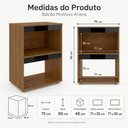 Ver imagem 4 de Balcão Cooktop Ariana Cozinha Compacta com Nichos para Micro-Ondas Amêndoa Preto - Abmaza