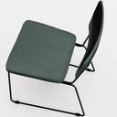 Ver mais imagens de Kit 04 Cadeiras Decorativas Estofada Allana L02 Faixa Corano Preto Linho Verde Musgo - Lyam Decor