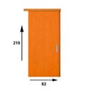 Ver imagem 3 de Porta Correr Lisa Padrão Imbuia Trilho Embutido Concha 82x210 Direito Marrom Rodam