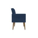 Ver imagem 5 de Kit 4 Poltronas Capitonê Confortáveis Loja Recepção Sala Azul-marinho