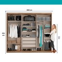 Ver imagem 7 de Guarda Roupa Casal 6 Portas 3 Gavetas Fusion Carraro Freijó