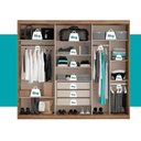 Ver imagem 6 de Guarda Roupa Casal 6 Portas 3 Gavetas Fusion Carraro Freijó